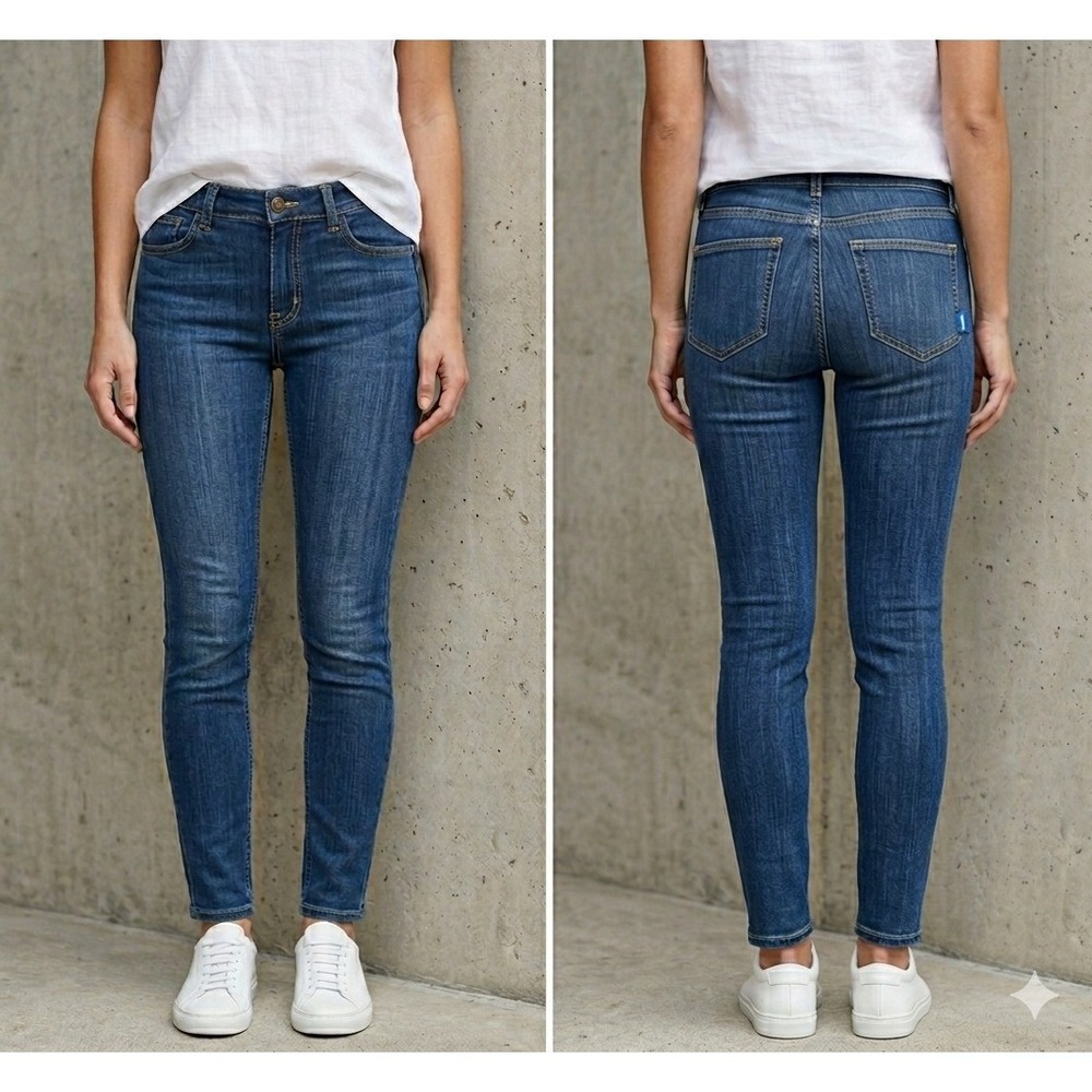 1denim Womens 28 Blue Wilshire Skinny Jeans Classic Stretch NWT